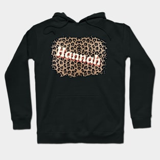 Hannah Name on Leopard Hoodie